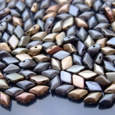10g GemDuo Beads Matte Metallic Leather Michael's UK Jewellery