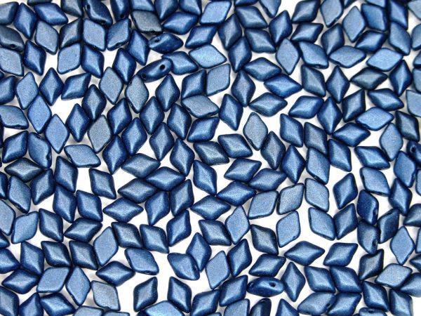 10g GemDuo Beads Metallic Suede Blue Michael's UK Jewellery
