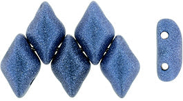 10g GemDuo Beads Metallic Suede Blue Michael's UK Jewellery