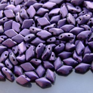 10g GemDuo Beads Metallic Suede Dark Purple Michael's UK Jewellery