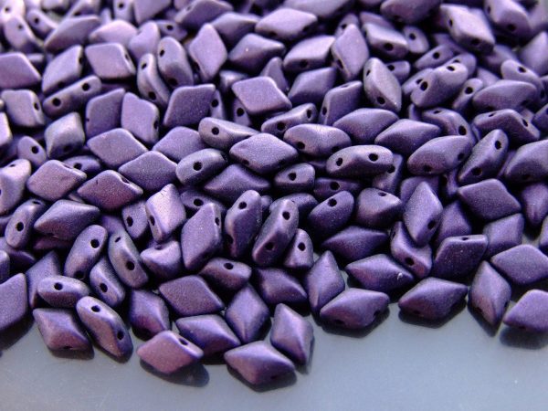 10g GemDuo Beads Metallic Suede Dark Purple Michael's UK Jewellery