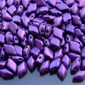 10g GemDuo Beads Metallic Suede Purple Michael's UK Jewellery