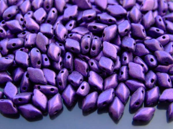 10g GemDuo Beads Metallic Suede Purple Michael's UK Jewellery