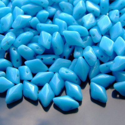 10g GemDuo Beads Opaque Blue Turquoise Michael's UK Jewellery