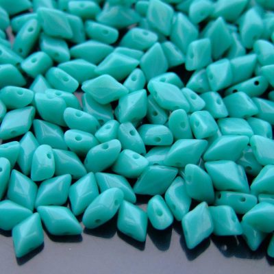 10g GemDuo Beads Opaque Green Turquoise Michael's UK Jewellery