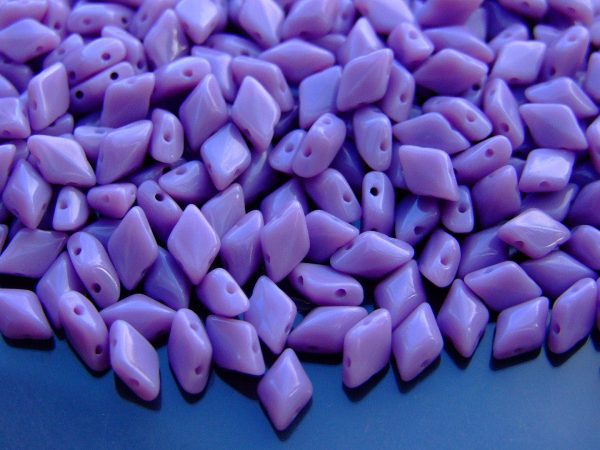 10g GemDuo Beads Opaque Light Purple Michael's UK Jewellery
