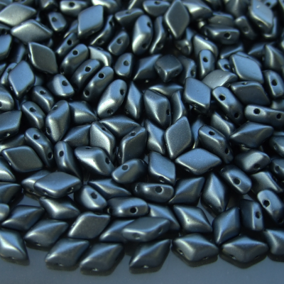10g GemDuo Beads Pearl Coat Charcoal Michael's UK Jewellery