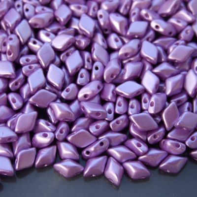 10g GemDuo Beads Pearl Coat Dark Lilac Michael's UK Jewellery