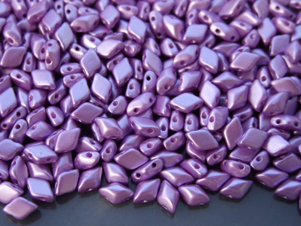10g GemDuo Beads Pearl Coat Dark Lilac Michael's UK Jewellery