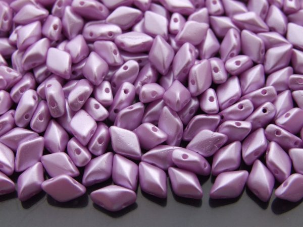 10g GemDuo Beads Pearl Coat Light Lilac Michael's UK Jewellery