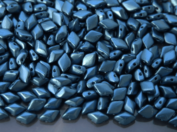 10g GemDuo Beads Pearl Coat Steel Blue Michael's UK Jewellery