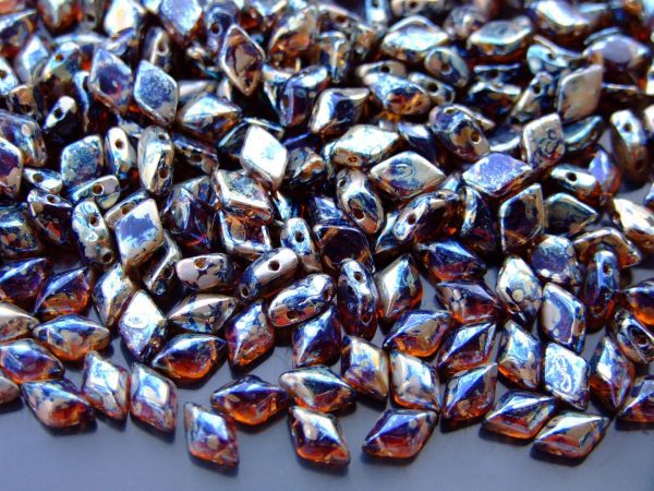 10g GemDuo Beads Transparent Amethyst Rembrandt Michael's UK Jewellery