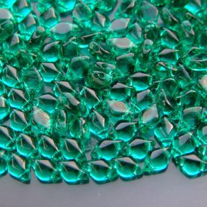 10g GemDuo Beads Transparent Emerald Michael's UK Jewellery