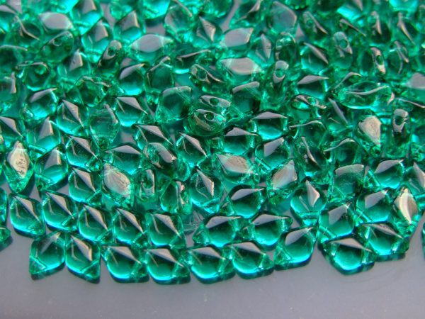 10g GemDuo Beads Transparent Emerald Michael's UK Jewellery