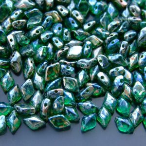 10g GemDuo Beads Transparent Emerald Rembrandt Michael's UK Jewellery