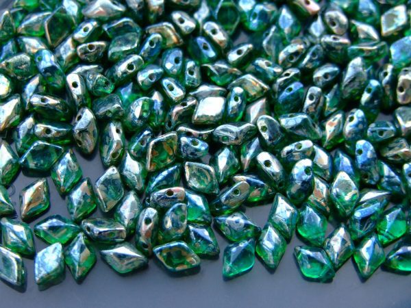 10g GemDuo Beads Transparent Emerald Rembrandt Michael's UK Jewellery