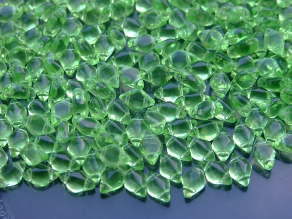 10g GemDuo Beads Transparent Lime Green Michael's UK Jewellery