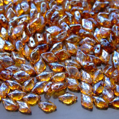 10g GemDuo Beads Transparent Medium Topaz Rembrandt Michael's UK Jewellery