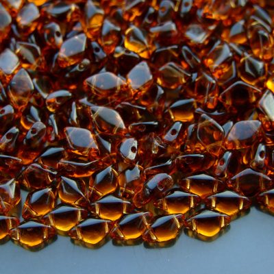 10g GemDuo Beads Transparent Smoky Topaz Michael's UK Jewellery