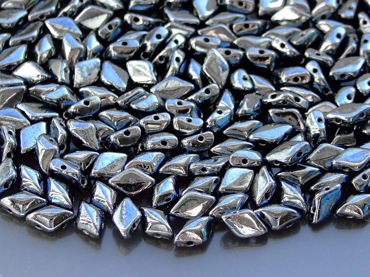 10g GemDuo Duets Beads Jet Hematite Michael's UK Jewellery