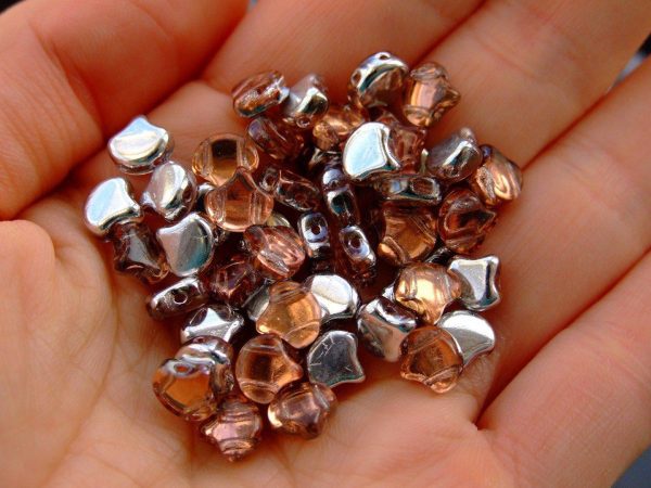 10g Ginko Duo Beads Backlit Peach Michael's UK Jewellery