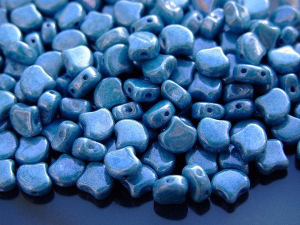 10g Ginko Duo Beads Chalk Blue Luster Michael's UK Jewellery