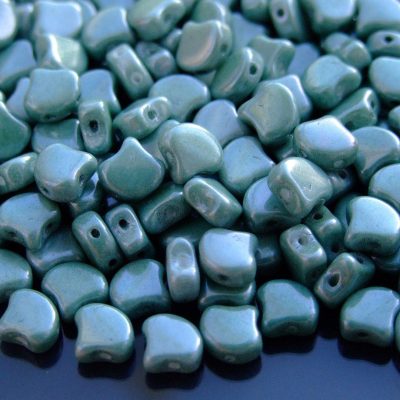 10g Ginko Duo Beads Chalk Green Luster Michael's UK Jewellery