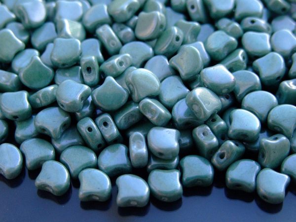 10g Ginko Duo Beads Chalk Green Luster Michael's UK Jewellery