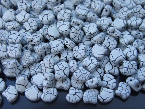 10g Ginko Duo Beads Ionic White Jet Michael's UK Jewellery