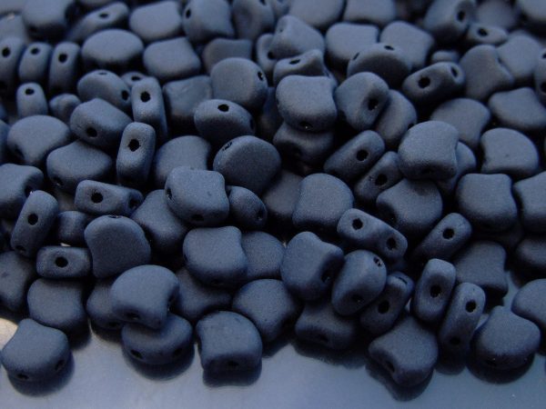 10g Ginko Duo Beads Matte Jet Michael's UK Jewellery