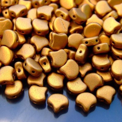 10g Ginko Duo Beads Matte Metallic Antique Gold Michael's UK Jewellery