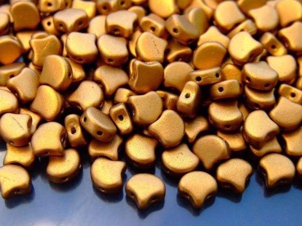 10g Ginko Duo Beads Matte Metallic Antique Gold Michael's UK Jewellery