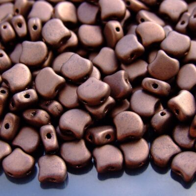 10g Ginko Duo Beads Matte Metallic Dark Bronze Michael's UK Jewellery