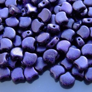 10g Ginko Duo Beads Metallic Suede Dark Purple Michael's UK Jewellery