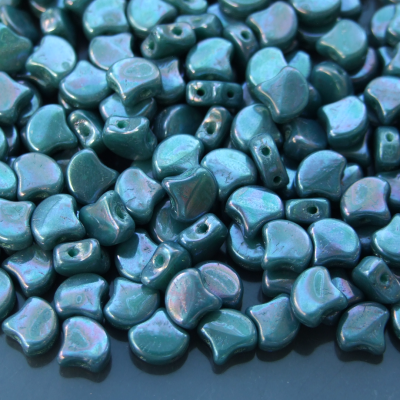 10g Ginko Duo Beads Nebula Opaque Turquoise Michael's UK Jewellery