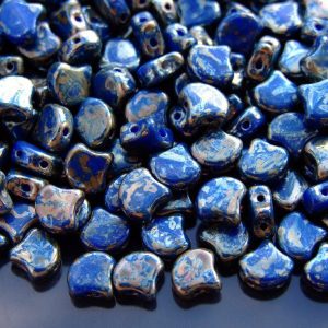 10g Ginko Duo Beads Opaque Blue Rembrandt Michael's UK Jewellery