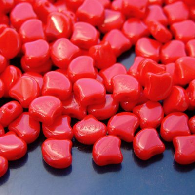 10g Ginko Duo Beads Opaque Red Michael's UK Jewellery