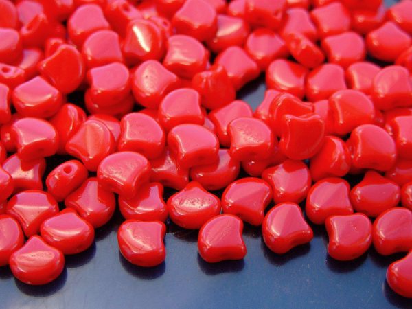 10g Ginko Duo Beads Opaque Red Michael's UK Jewellery