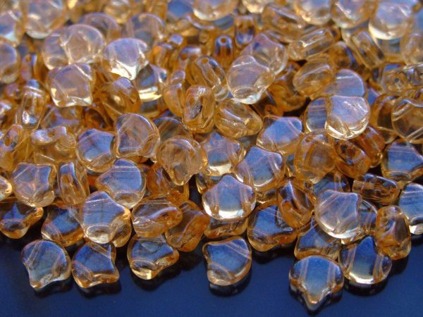 10g Ginko Duo Beads Transparent Champagne Luster Michael's UK Jewellery