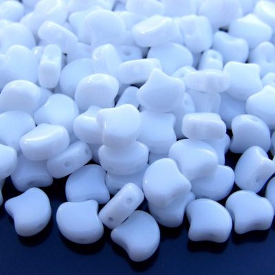 10g Ginko Duo Beads White Michael's UK Jewellery