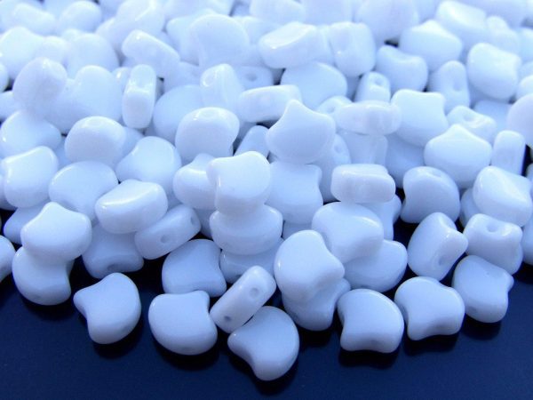 10g Ginko Duo Beads White Michael's UK Jewellery