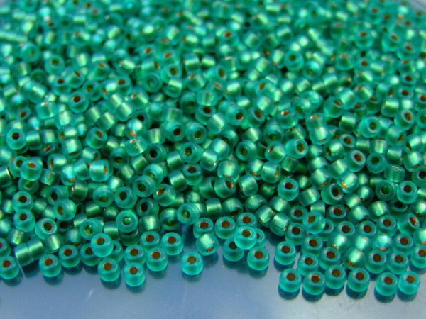 10g Ice Lined Emerald Bronze MATUBO Seed Beads 8/0 3mm Michael's UK Jewellery