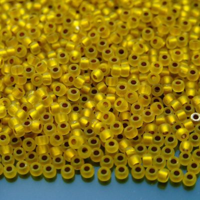 10g Ice Lined Lemon Bronze Matte MATUBO Seed Beads 8/0 3mm Michael's UK Jewellery