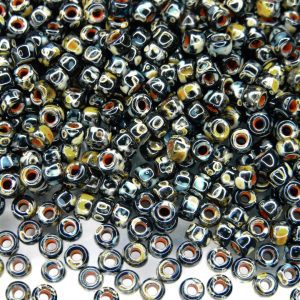 10g Jet Picasso MATUBO Seed Beads 6/0 4mm Michael's UK Jewellery