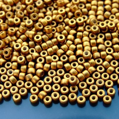 10g Matte Metallic Antique Gold MATUBO Seed Beads 8/0 3mm Michael's UK Jewellery