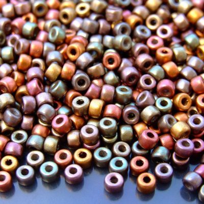 10g Matte Metallic Bronze Iris MATUBO Seed Beads 6/0 4mm Michael's UK Jewellery