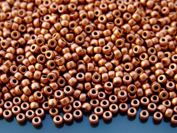 10g Matte Metallic Copper MATUBO Seed Beads 8/0 3mm Michael's UK Jewellery