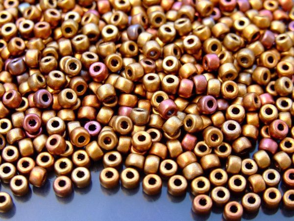 10g Matte Metallic Gold Iris MATUBO Seed Beads 6/0 4mm Michael's UK Jewellery