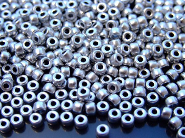 10g  Matte Metallic Silver MATUBO Seed Beads 6/0 4mm Michael's UK Jewellery