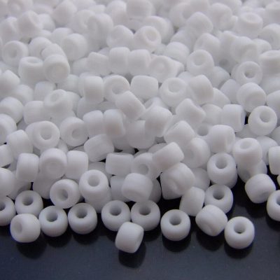 10g Matte Opaque White MATUBO Seed Beads 6/0 4mm Michael's UK Jewellery